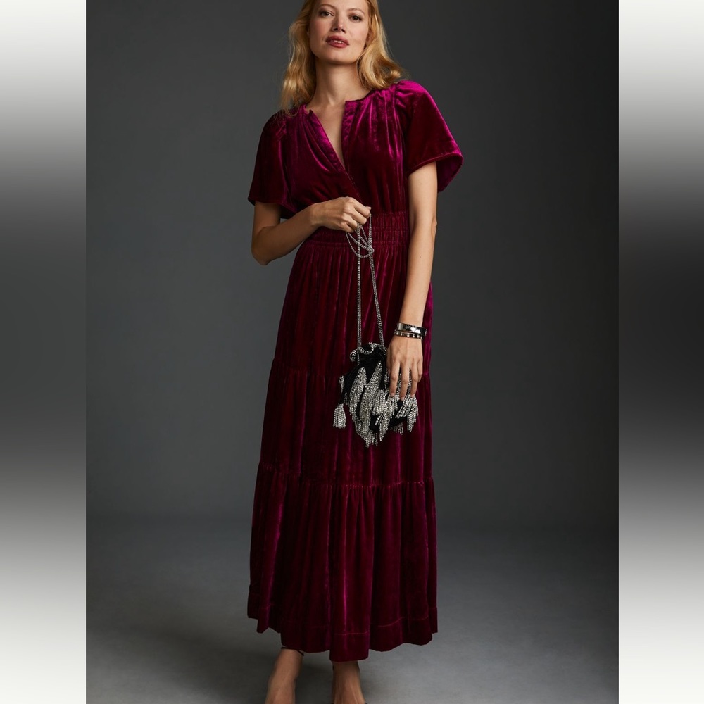 Anthropologie The somerset maxi dress : velvet edition